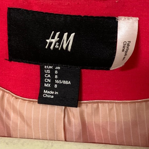H&M | Women's Pink Blazer Size 8 - Picture 2 of 5
